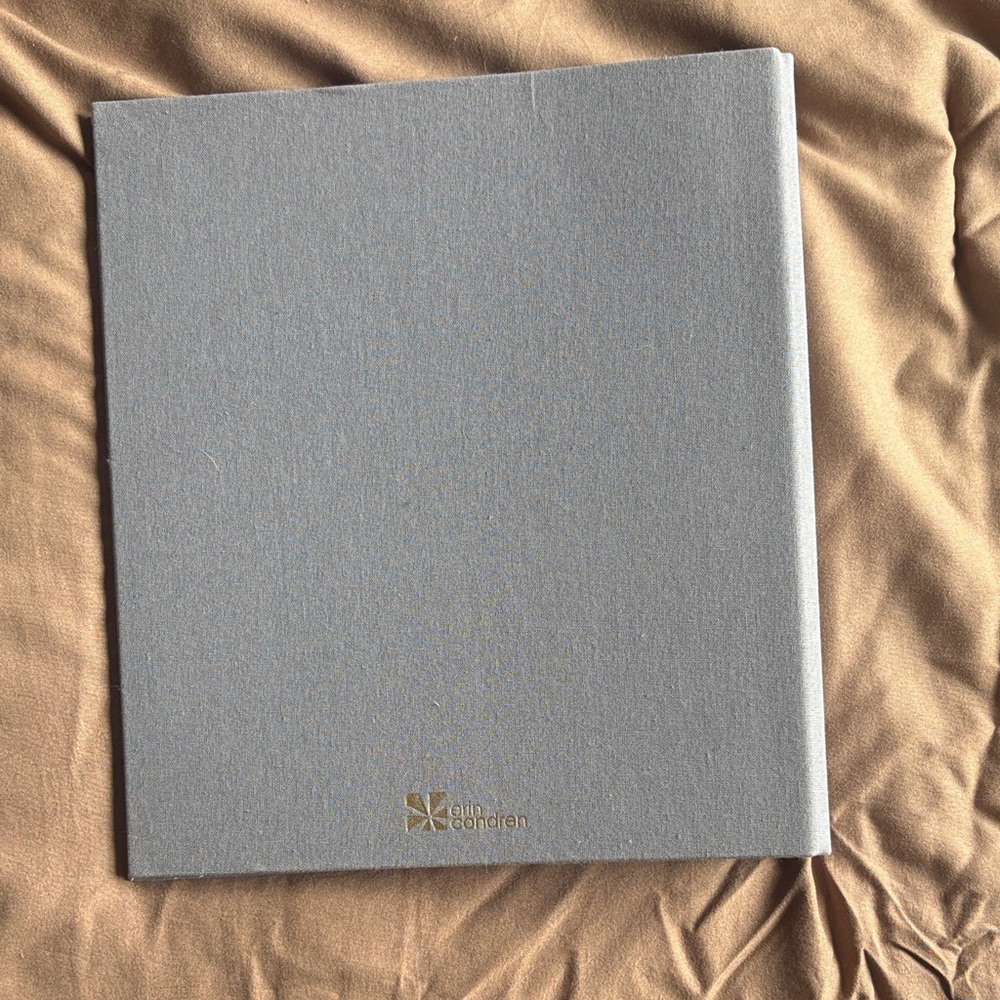 Erin Condren Gray Fabric Planner Binder with Gold Logo and rings